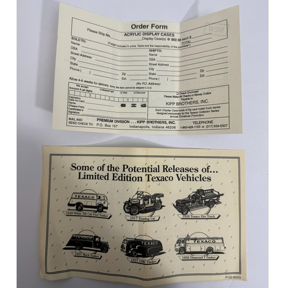 Vintage ERTL Texaco Collector Series 12 1910 Mack Tanker Die Cast Bank Boxed - Picture 8 of 13